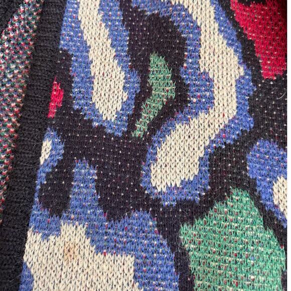 VNTG Falcon Italian Design, Multicolored, Wool, Thick, One Button Cardigan- L/XL - Picture 6 of 11